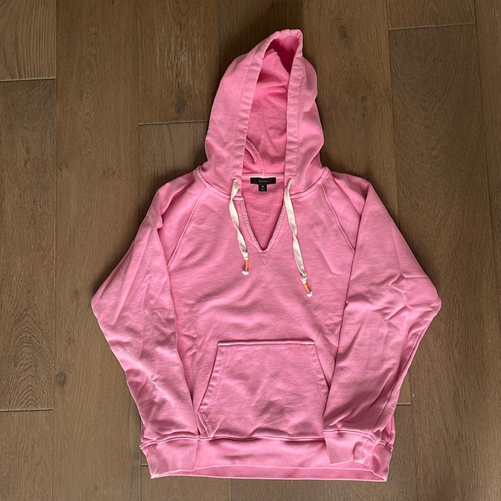J. Crew vintage pink hoodie sweatshirt.